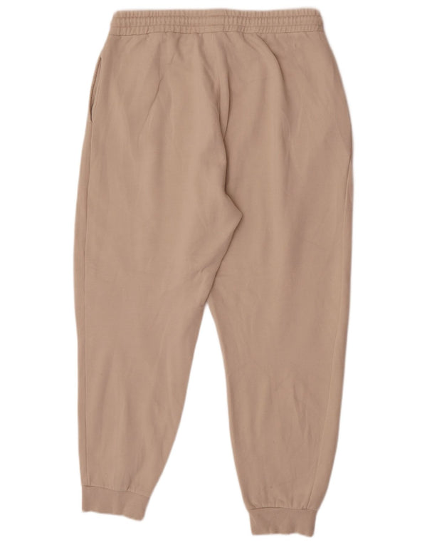 Calça de treino feminina Zara Joggers UK 16 grande algodão bege