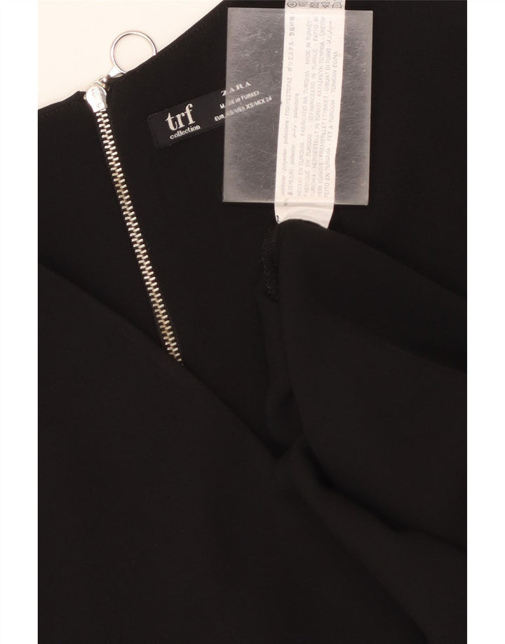 Vestido tenda feminino Zara UK 6 XS preto poliéster