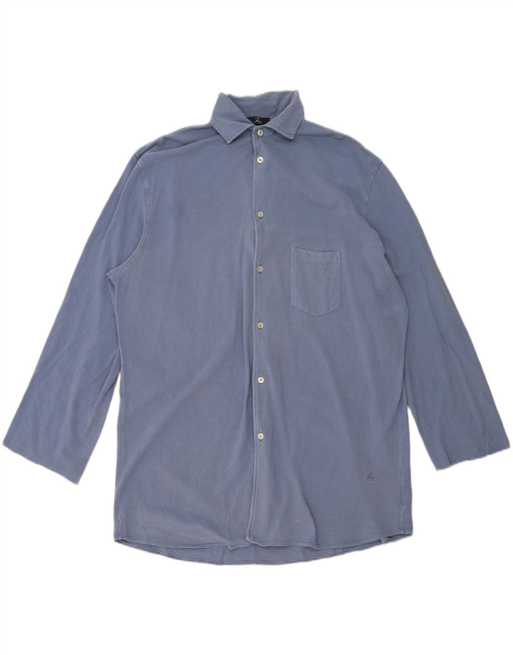 Camisa masculina Fay manga 3/4 2XL algodão azul