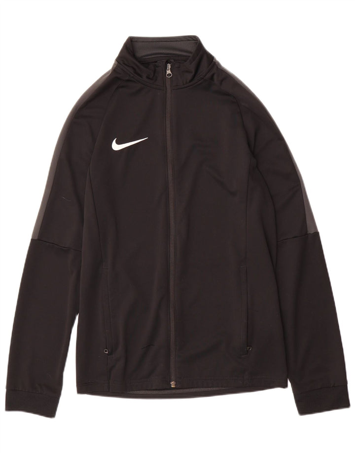 Nike Mens Dri Fit Tracksuit Top Jacket Pequeno Poliéster Preto