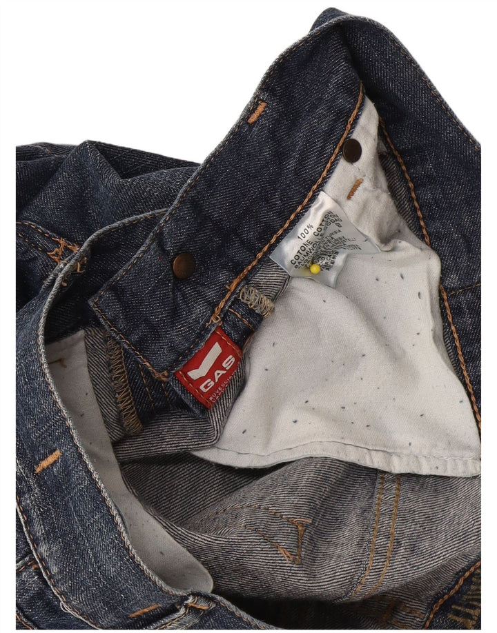 Shorts jeans masculino Gas W30 algodão azul marinho médio