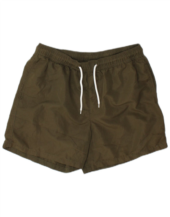 Shorts de natação masculino Jack & Jones médio cáqui poliéster