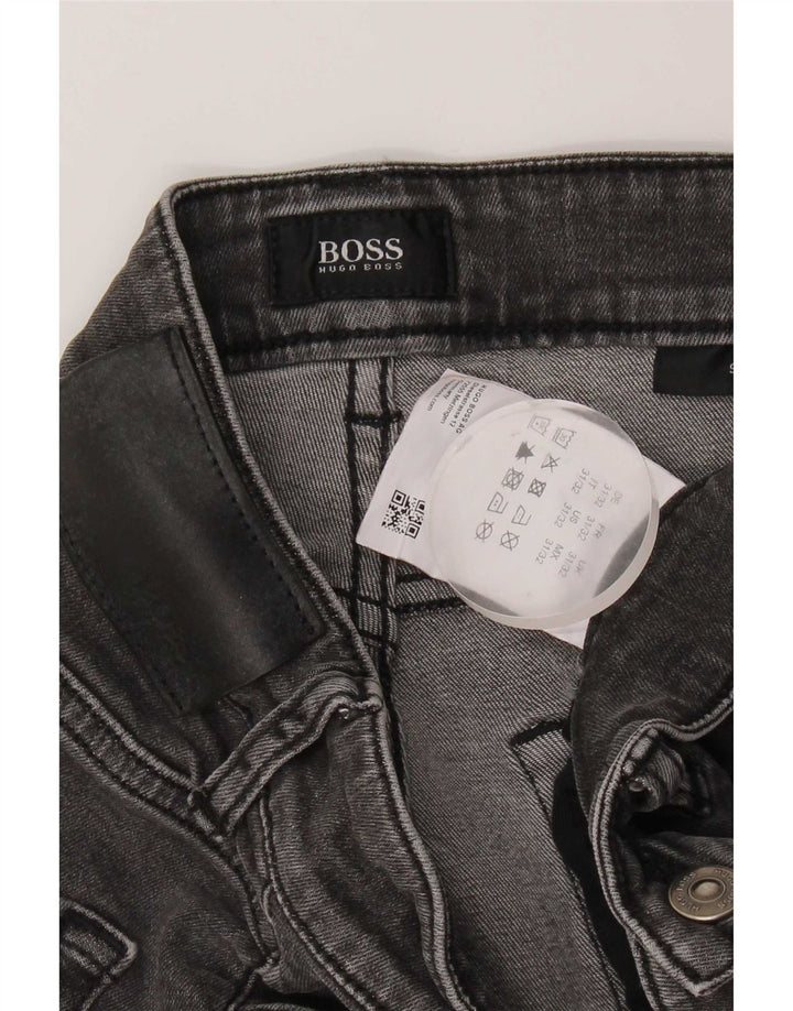 Hugo Boss Masculino Slim Jeans W31 L32 Cinza Algodão