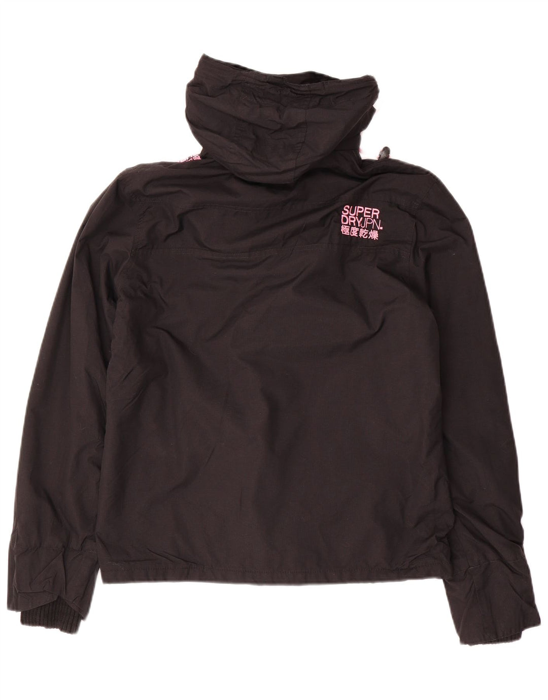 Jaqueta corta-vento feminina SUPERDRY The Windcheater UK 16 grande preta