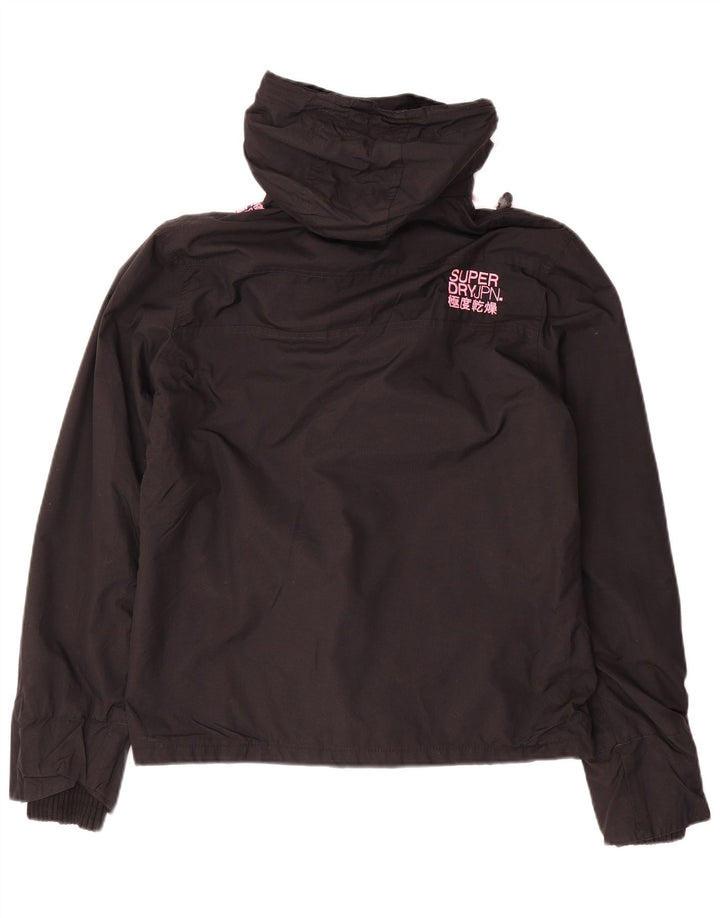 Jaqueta corta-vento feminina SUPERDRY The Windcheater UK 16 grande preta