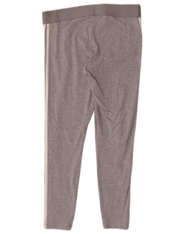 Leggings Adidas Femininas Tight Fit UK 16/18 Grande Cinza Flecked Algodão