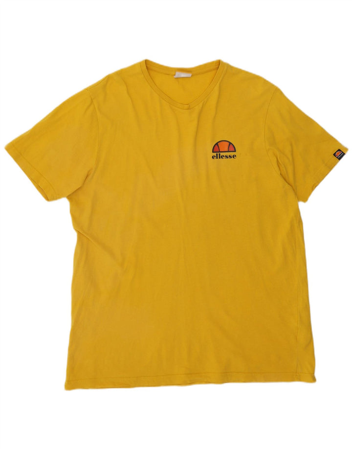 Camiseta masculina Ellesse Top médio algodão amarelo