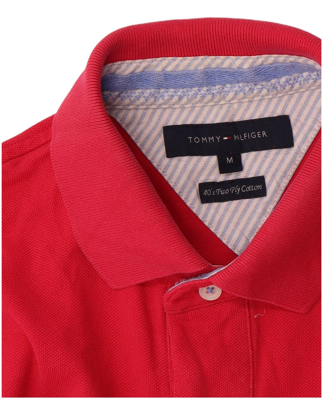Camisa polo masculina Tommy Hilfiger médio algodão rosa