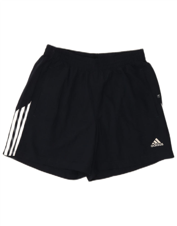 Shorts esportivos masculinos Adidas médio azul marinho poliéster