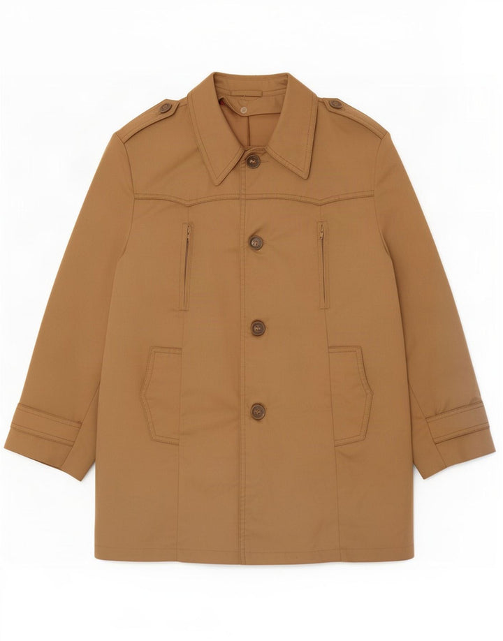 Trench Coat Vintage Masculino UK 40 Grande Bege
