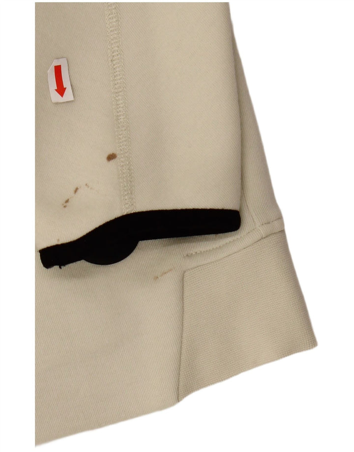 Suéter NIKE Boys Zip com capuz 12-13 anos grande algodão branco