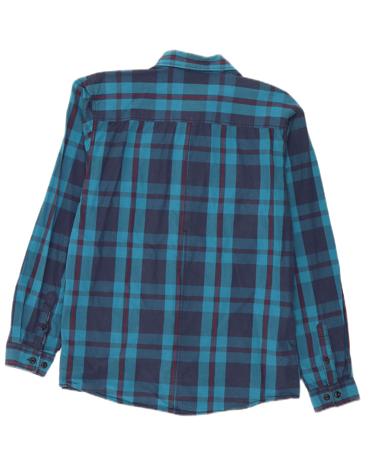 Camisa masculina JACK & JONES XL algodão xadrez azul
