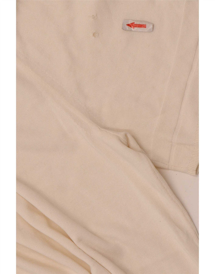 Camiseta feminina regular Cos UK 14 algodão branco médio
