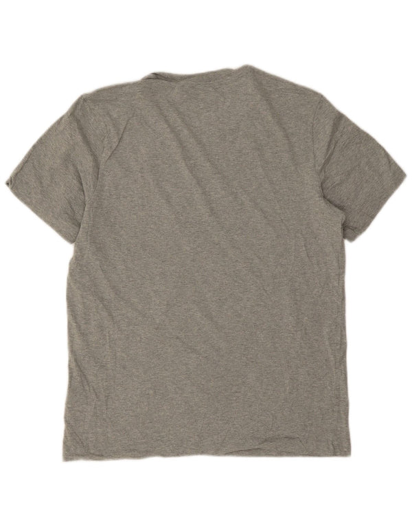 Camiseta masculina Nike Top cinza médio manchado de algodão