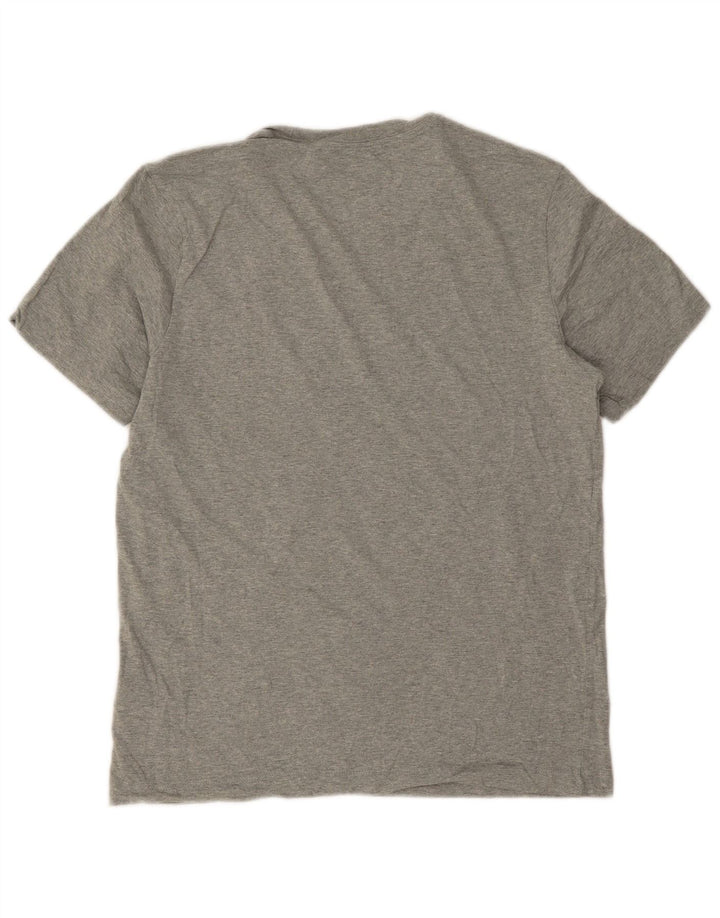 Camiseta masculina Nike Top cinza médio manchado de algodão