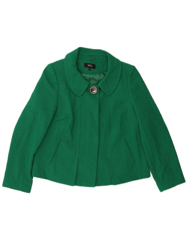 Jaqueta bomber feminina Marks & Spencer Reino Unido 14 poliéster verde médio