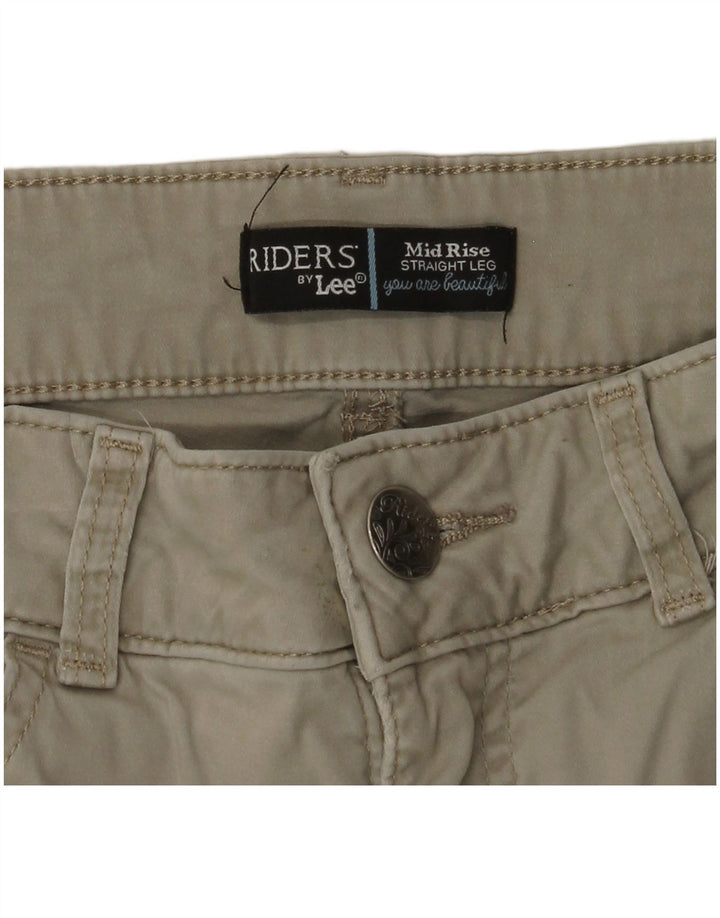 Calça casual feminina LEE Riders cintura média reta W30 L28 bege