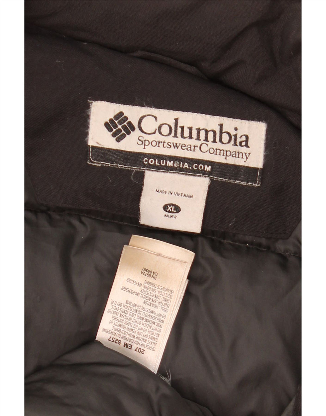 Jaqueta Columbia Masculina Acolchoada UK 42 XL Preto Nylon