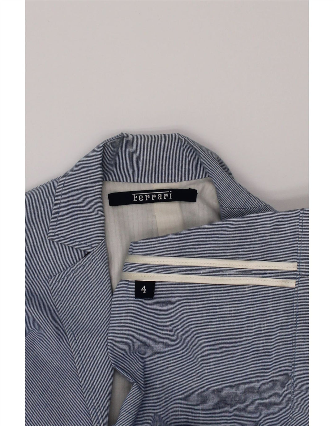 Jaqueta Blazer Ferrari Boys 2 Botões 3-4 Anos Listrado Azul