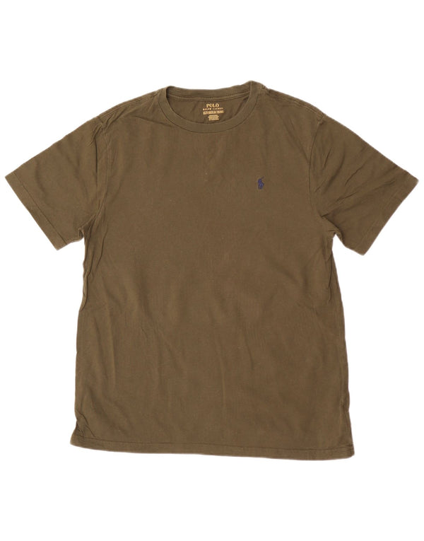 Camiseta Polo Ralph Lauren Meninos Top 13-14 Anos XL Algodão Cáqui