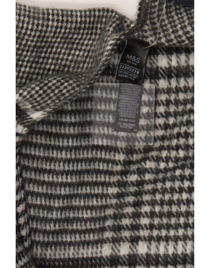 Suéter feminino Marks & Spencer Cape Cardigan tamanho único preto houndstooth