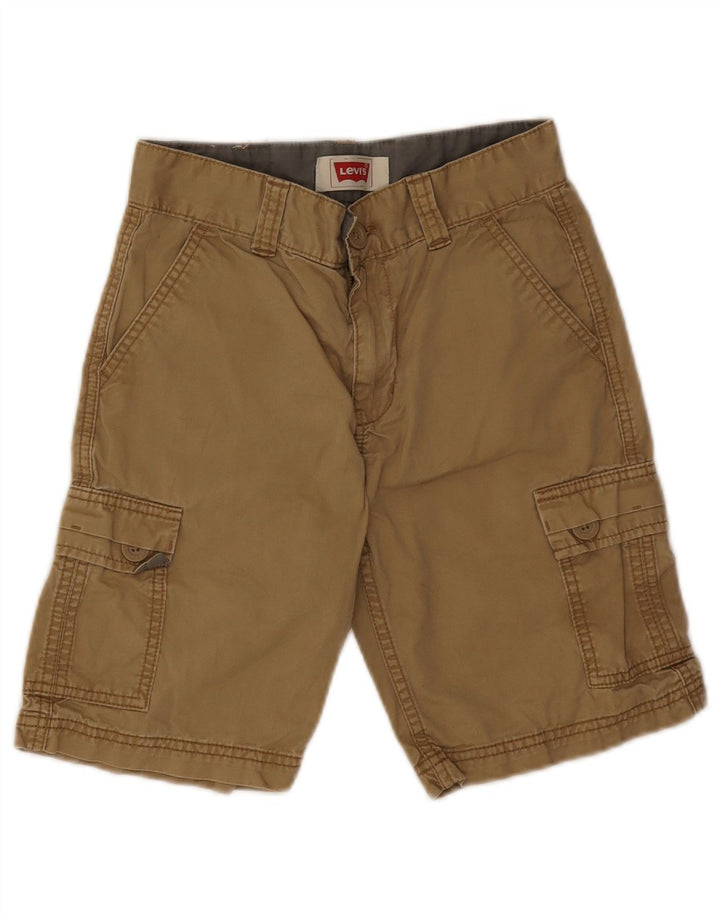 Shorts cargo masculinos Levi's 7-8 anos W24 algodão bege