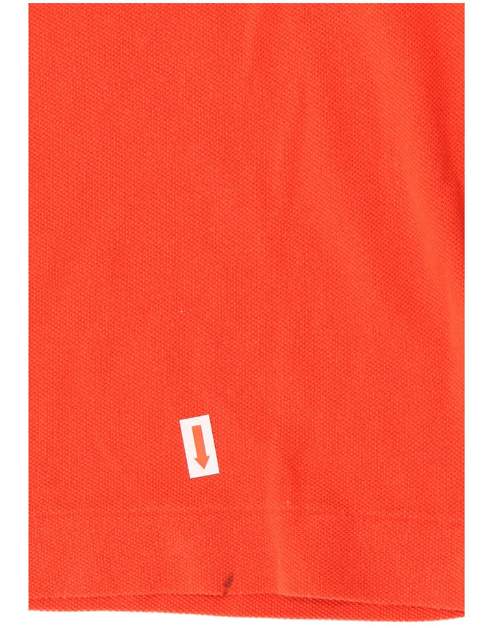 Camisa polo masculina LACOSTE Classic Fit tamanho 4 algodão laranja médio