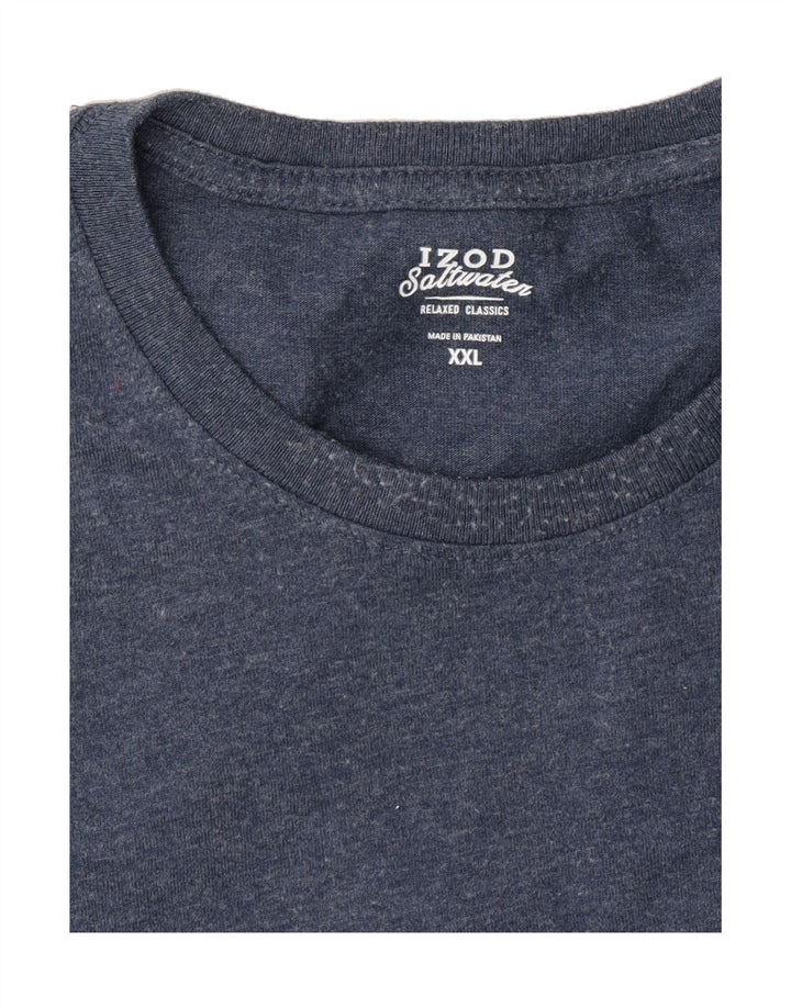 IZOD Mens Salt Water Graphic T-Shirt Top 2XL Blue Vintage Izod and Second-Hand Izod from Messina Hembry 