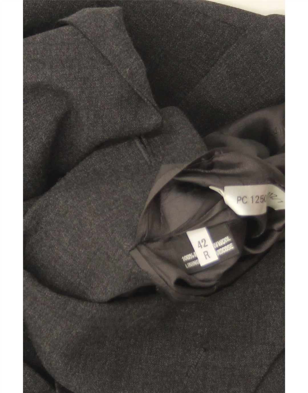 Jaqueta blazer masculina Pierre Cardin com 3 botões Reino Unido 42 XL lã cinza