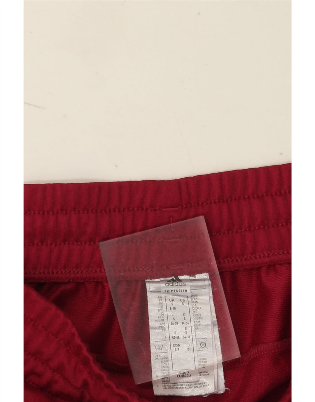 Calça de treino feminina Adidas UK 8/10 pequena marrom poliéster