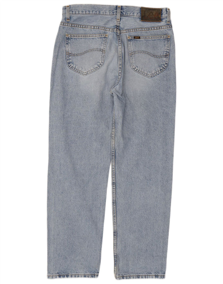 Lee Mens Straight Jeans W34 L30 Azul Algodão