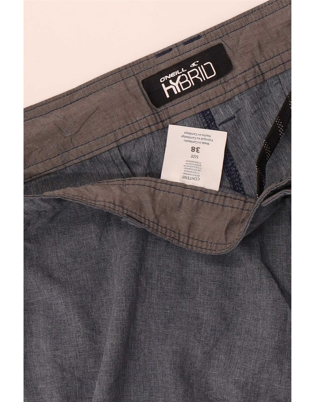 O'Neill Mens Chino Shorts W38 XL Poliéster Cinza