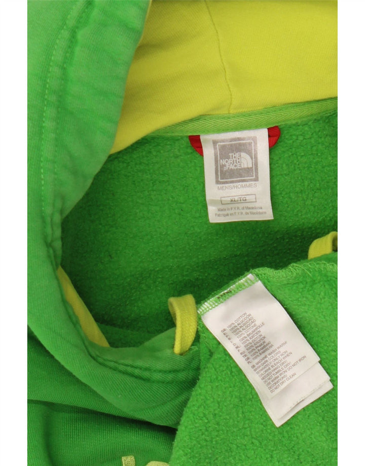 THE NORTH FACE Mens Graphic Hoodie Jumper XL Algodão Verde
