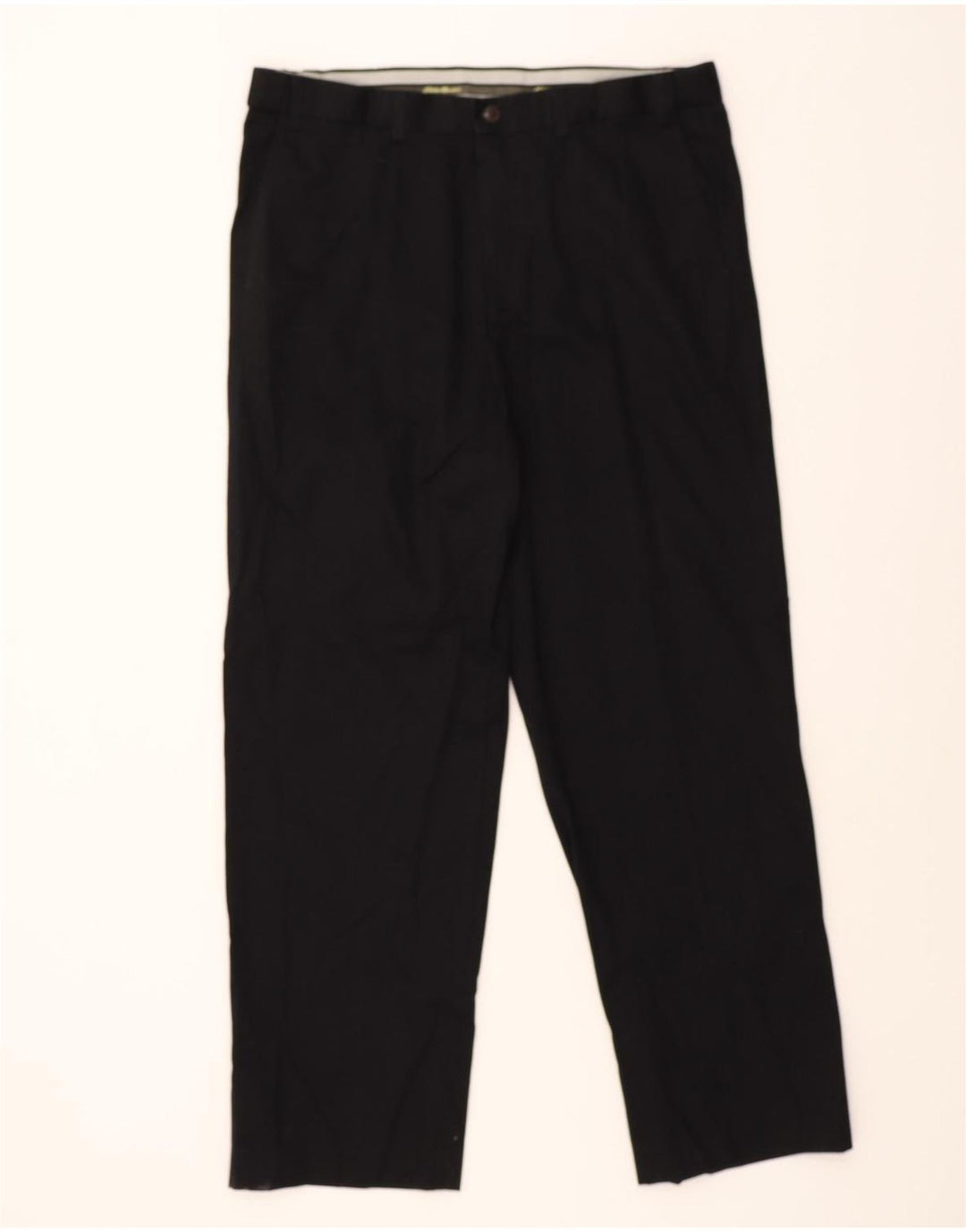 EDDIE BAUER Mens Straight Chino Trousers W38 L33 Black Cotton Vintage Eddie Bauer and Second-Hand Eddie Bauer from Messina Hembry 