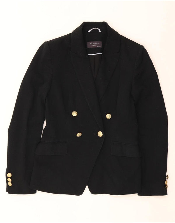 Jaqueta blazer feminina Marks & Spencer sob medida Reino Unido 6 XS preta