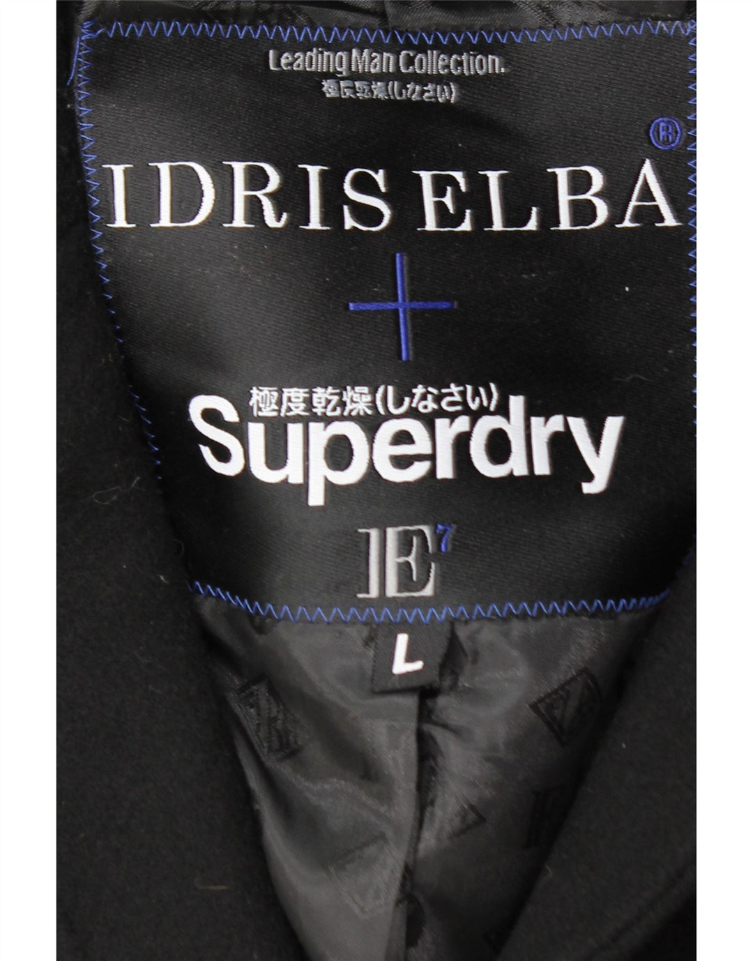 Sobretudo masculino SUPERDRY UK 40 grande lã preta