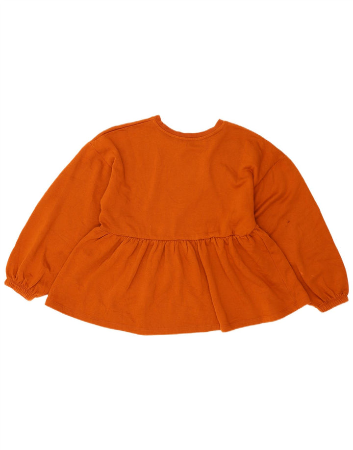 Zara moletom feminino oversized jumper UK 10 pequeno algodão marrom
