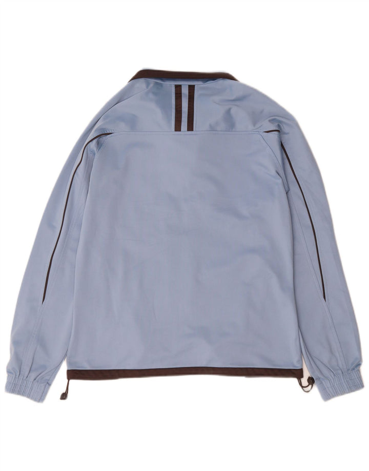 Diadora Womens Oversized Tracksuit Top Jacket UK 10 Pequeno Azul Poliéster
