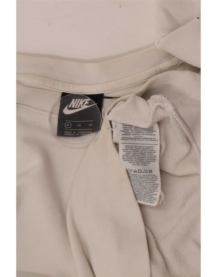 Moletom gráfico masculino Nike Jumper XL branco algodão
