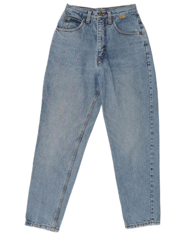 Calça jeans feminina Paradise cintura alta cônica W27 L27 algodão azul