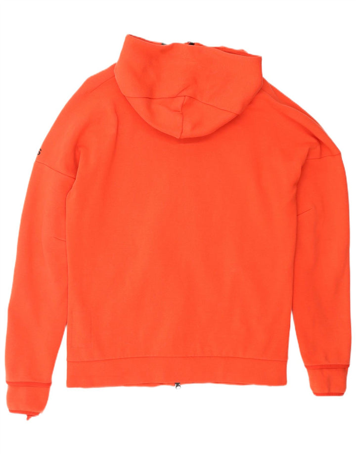 Suéter adidas masculino com capuz e zíper gráfico médio vermelho