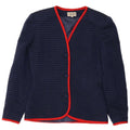 Jaqueta blazer feminina VINTAGE com 3 botões IT 44 médio azul marinho listrado