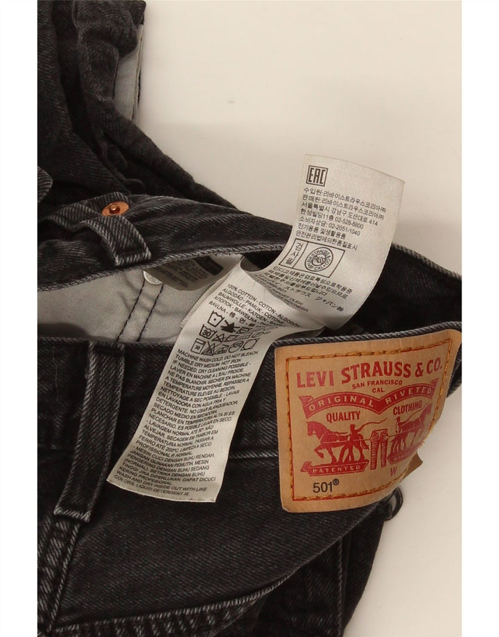 Shorts jeans feminino Levi's 501 W25 XS algodão cinza