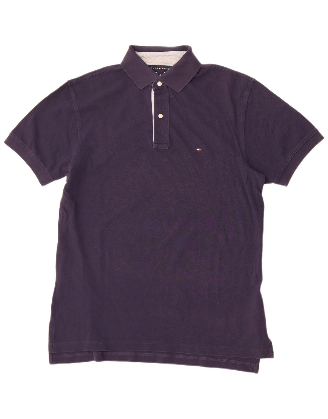 Camisa polo masculina Tommy Hilfiger média algodão azul marinho