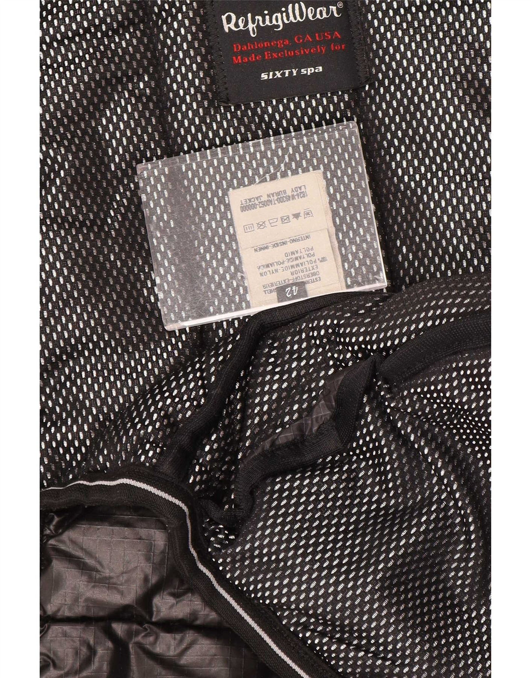 Jaqueta feminina acolchoada com capuz Refrigiwear IT 42 médio preto nylon