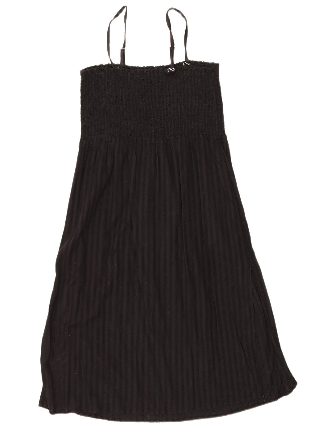 Vestido de verão feminino Marks & Spencer UK 16 grande algodão listrado preto