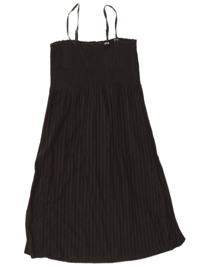 Vestido de verão feminino Marks & Spencer UK 16 grande algodão listrado preto