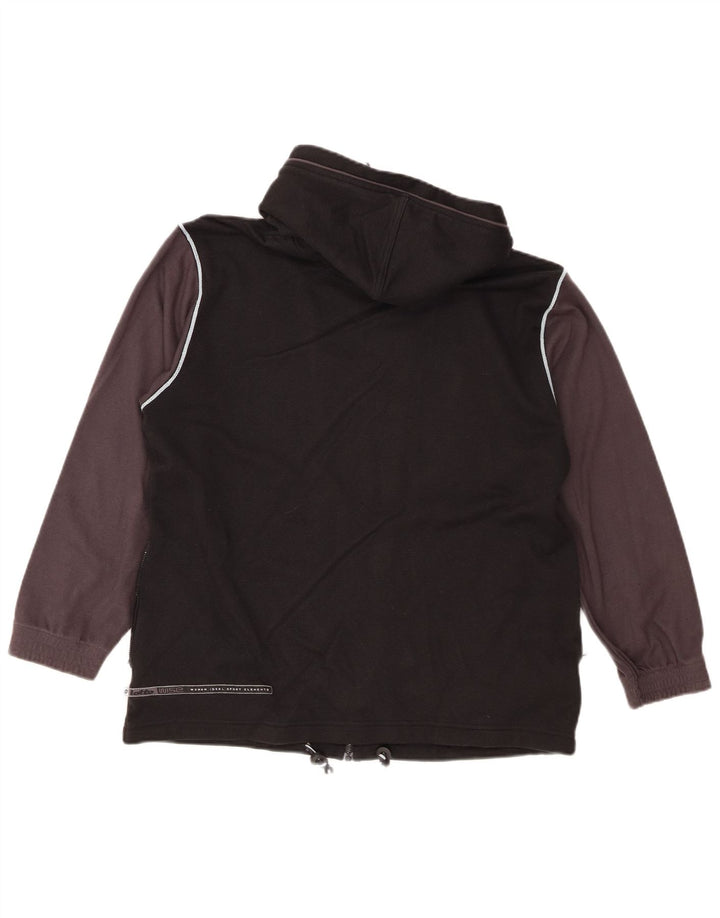 Suéter masculino com capuz e zíper Lotto médio preto colorblock viscose