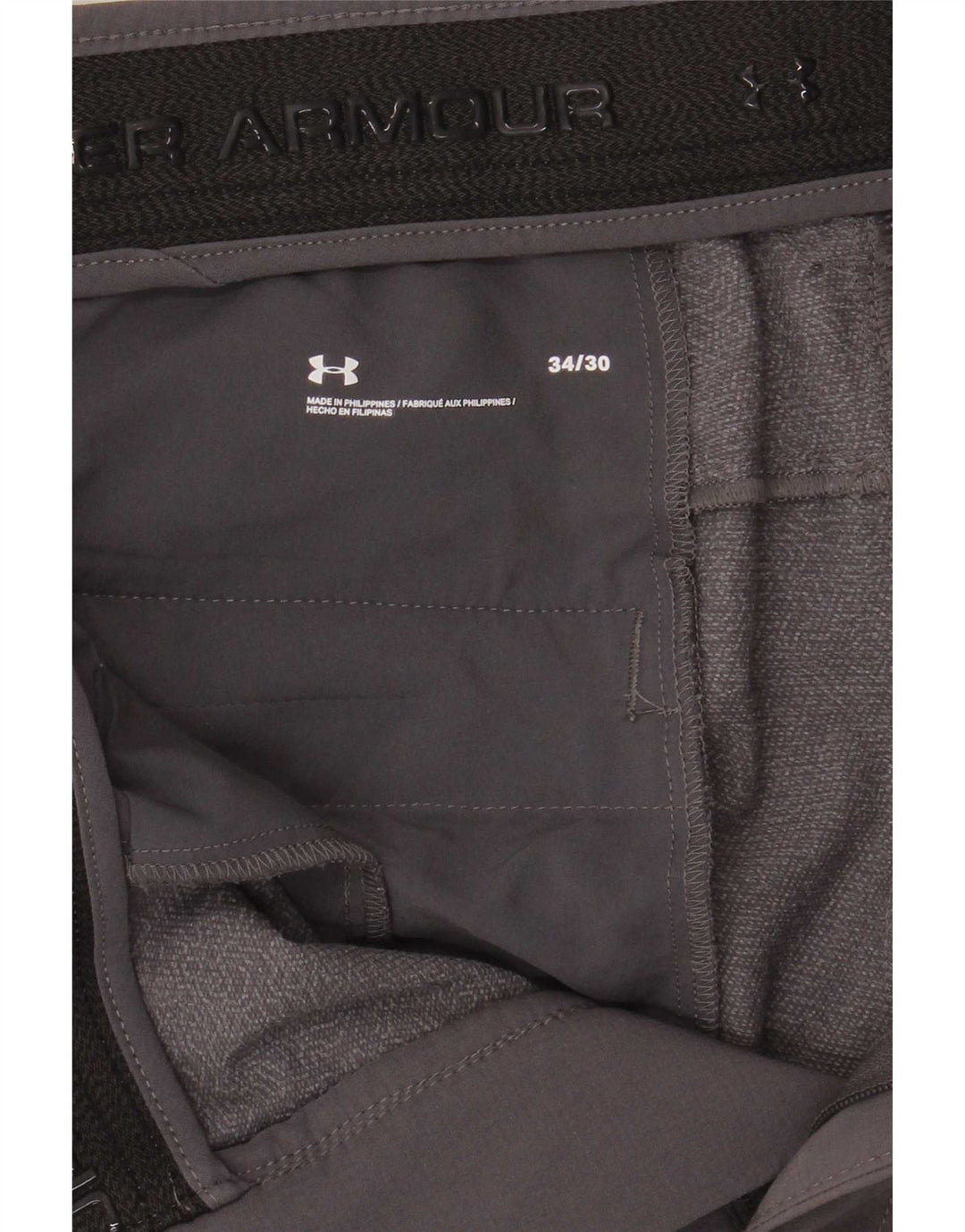 Under Armour Mens Slim Chino Calças W34 L30 Cinza Poliéster
