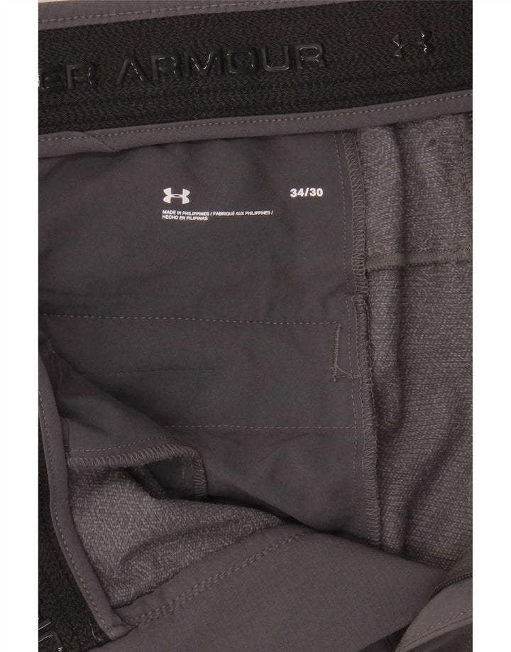 Under Armour Mens Slim Chino Calças W34 L30 Cinza Poliéster